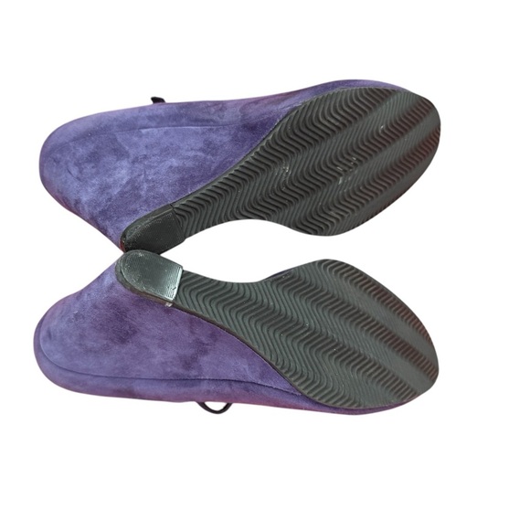 Pour La Victoire Women's Suede Purple Wedge Pumps Shoes Size 8.5 - Picture 4 of 7